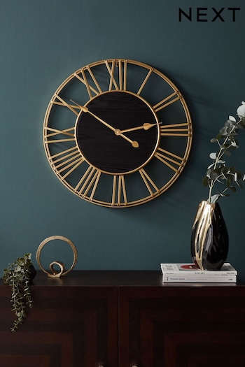 Gold Farringdon Wall Clock (692539) | £70