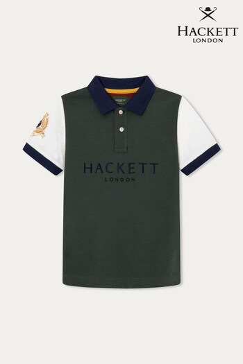 Hackett Kids Green Polo long Shirts (692582) | £35