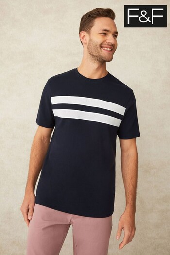 F&F Blue Mesh Stripe T-Shirt (692654) | £12.50