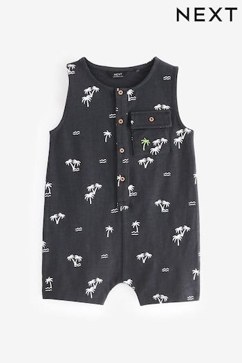 Grey/White Palm All-Over Print All-In-One (3mths-7yrs) (692655) | £12 - £14