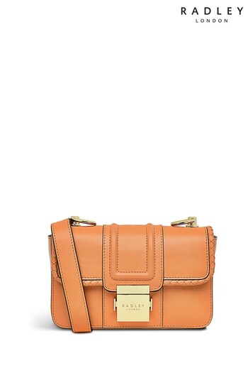 Radley London Mini Orange Hanley Close Weave Flapover Cross-Body Bag (692757) | £179