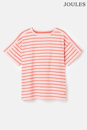 Joules Betty Pink Striped Short Sleeve T-Shirt (692771) | £12.95 - £14.95