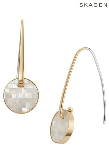 Skagen Ladies Gold Tone Jewellery Agnethe Earrings (692847) | £59