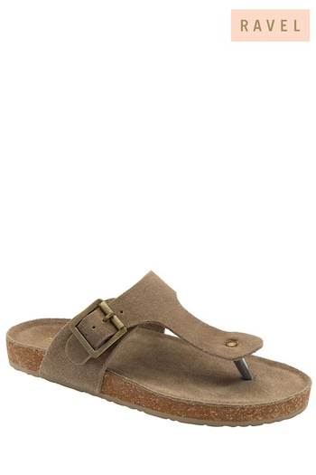Ravel Natural Leather Toe-Post Sandals (693085) | £45