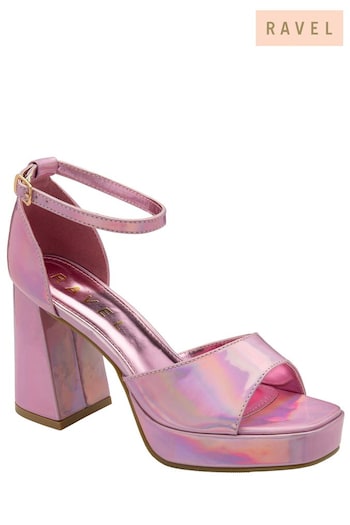 Ravel Pink Open Toe Platform Sandals (693234) | £50
