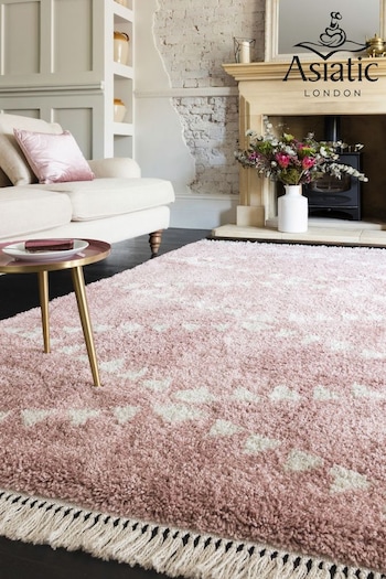 Asiatic Rugs Pink Rocco Flags Ultra Soft Rug (693449) | £137 - £389