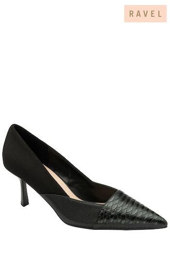 Ravel Black Pointed Toe Court Shoes (693534) | £65