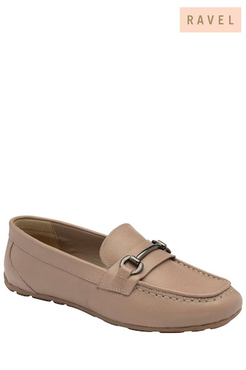 Ravel Nude Leather Loafers (693544) | £60