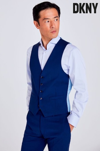 DKNY Slim Fit Bright Blue Waistcoat (693677) | £120