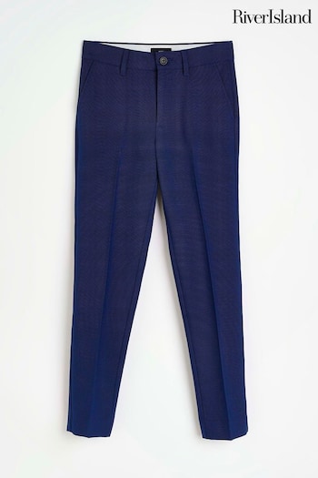 River Island Blue Boys Suit Trousers Johnson (693828) | £22