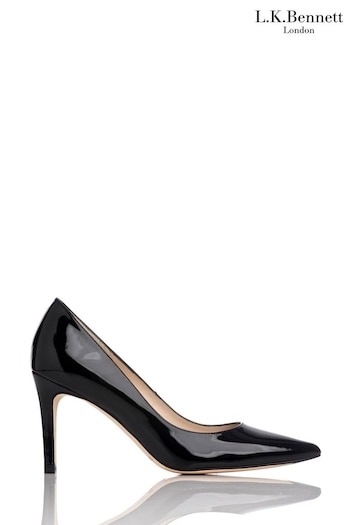 LK Bennett Floret Patent Leather Pointed Toe Courts (693873) | £229