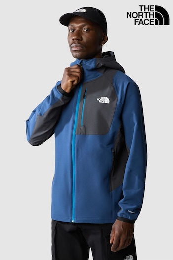 The North Face Blue Athletic Outdoor Softshell Hooded Jacket (693963) | £125