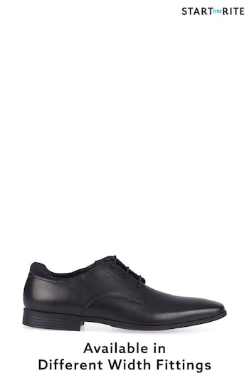 Start-Rite Black Leather Academy Smart School Shoes (694498) | £60