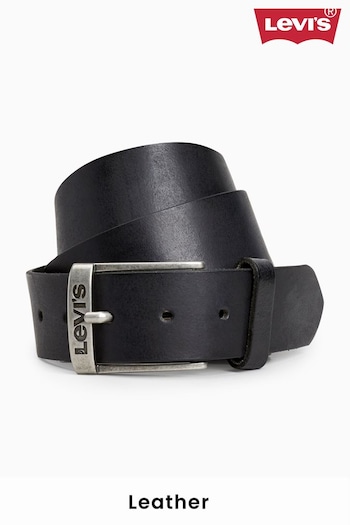 Levi's® Black Leather Duncan Belt (694847) | £33