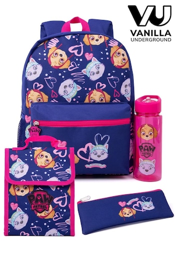 Vanilla Underground Blue Paw Patrol Girls 4 Piece Backpack Set (694935) | £31