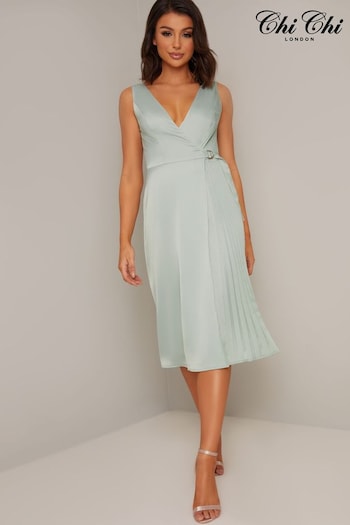 Chi Chi London Green Reina Dress (694974) | £60