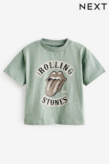 Mineral Blue Rolling Stones Short Sleeve T-Shirt (3mths-8yrs) (694985) | £7 - £9