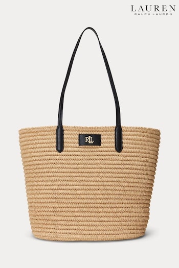 Lauren Ralph Lauren Brie Leather Trim Tote Bag (695055) | £239