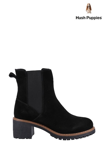 Hush Puppies Freda Black Chelsea FitFlop Boots (695134) | £90