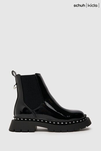 Schuh Contact Stud Black Boots (6951N4) | £34 - £36