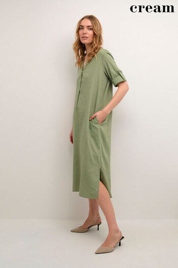 Cream Green Venta 3/4 Sleeve Kaftan Dress (695297) | £80