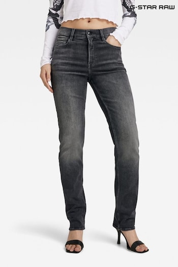 G Star Strace Straight Black Jeans (695328) | £130