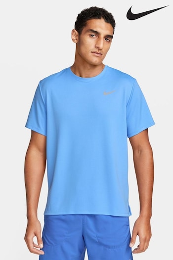 Nike Light Blue Miler Dri-FIT UV Running T-Shirt (695393) | £33