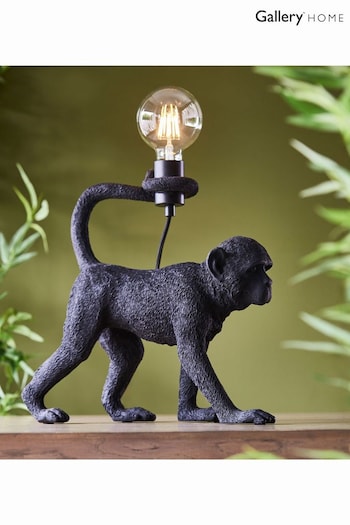 Gallery Home Black Capuchin Monkey Table Lamp (695517) | £74