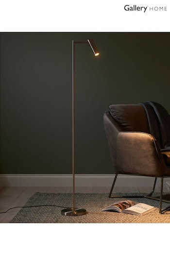 Gallery Home Silver Reader Satin Nickel Floor Lamp (695707) | £88