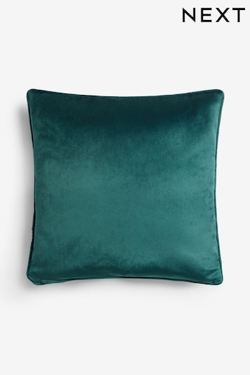 Dark Teal 43 x 43cm Matte Velvet Cushion (695901) | £7