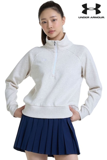 Under ocean Armour Cream Rival Fleece HZ Sweatshirt (695999) | £53