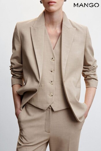 Mango Cream Suit: Jacket With Buttons (696100) | £100