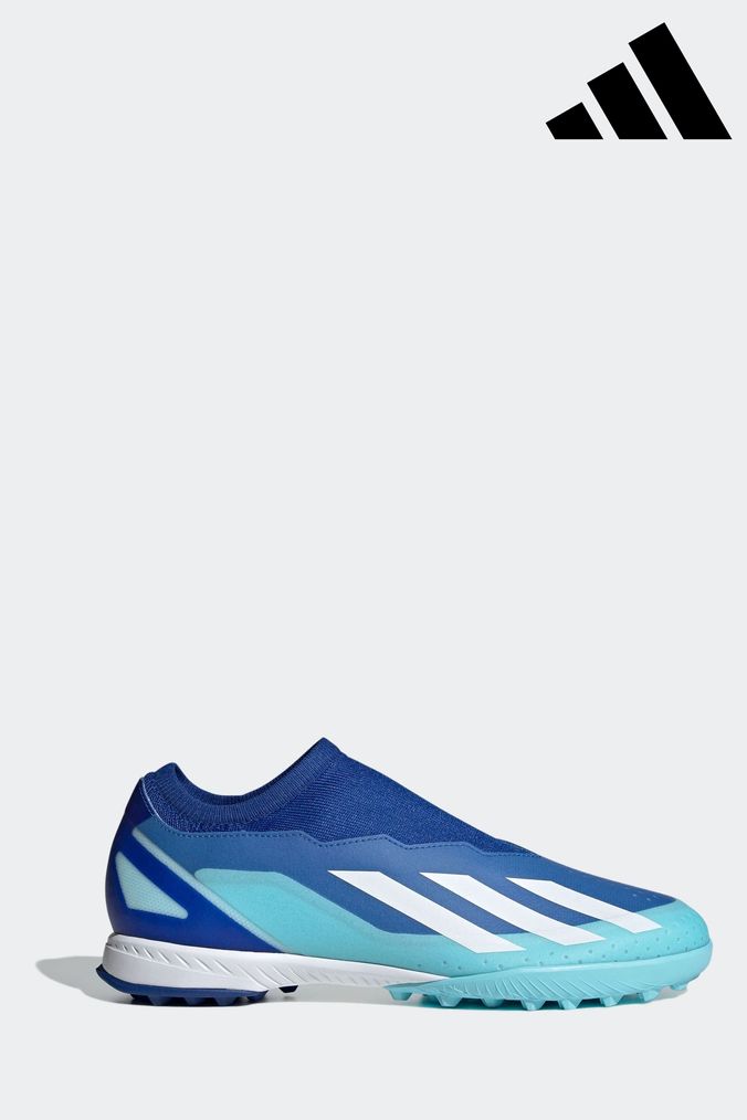 adidas Blue/White Sport Performance Adult X Crazyfast.3 Laceless Turf Football Boots (696139) | £85