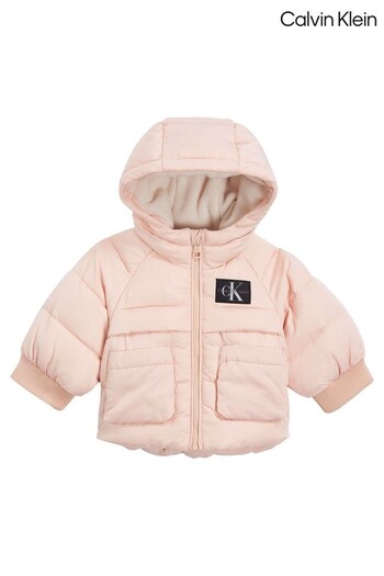 Calvin YAF Klein Newborn Unisex Hooded Puffer Jacket (696163) | £120