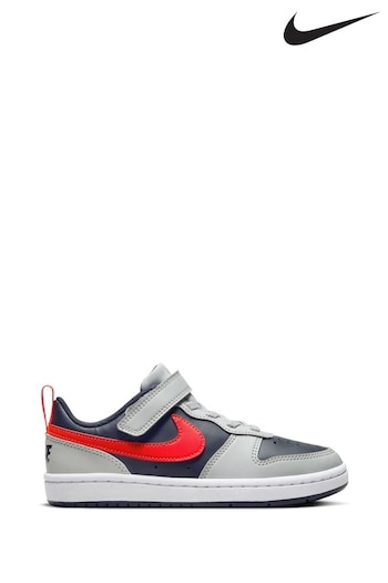 Nike Pink Grey/Red Court Borough Low Recraft Junior Trainers (696347) | £35