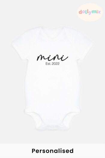 Personalised Mini Logo Baby Bodysuit by Dollymix (696369) | £14