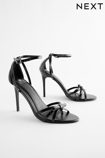 Black Forever Comfort® Barely There Bow Stiletto Sandals clothing (696499) | £35