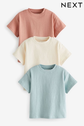 Neutral Short Sleeve T-Shirts 3 Pack (3mths-7yrs) (696517) | £12 - £16