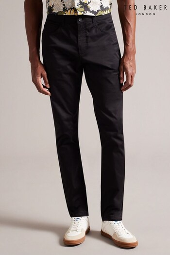 Ted Baker Daniels Irvine Slim Fit Chino Black Trousers Workout (696681) | £90