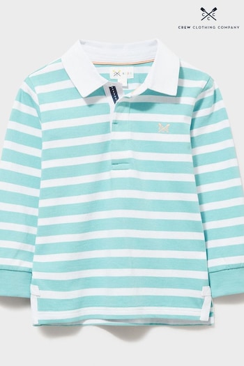 Crew Clothing mini White Stripe Cotton Casual Rugby Shirt (696686) | £26 - £30