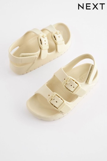 Buttermilk White Double Buckle Ankle Strap EVA Sandals (696803) | £8 - £11