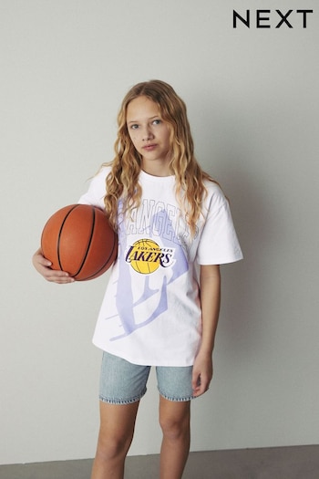 White LA Lakers NBA Oversized Graphic T-Shirt (3-16yrs) (696841) | £16 - £21