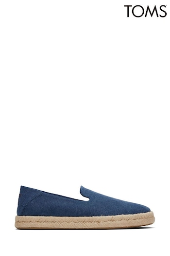 TOMS Santiago Navy Blue Espadrille Shoes (696895) | £65