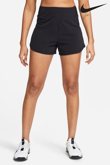 Nike Black Dri-FIT Bliss High-Waisted 3" Brief-Lined Shorts (697092) | £50