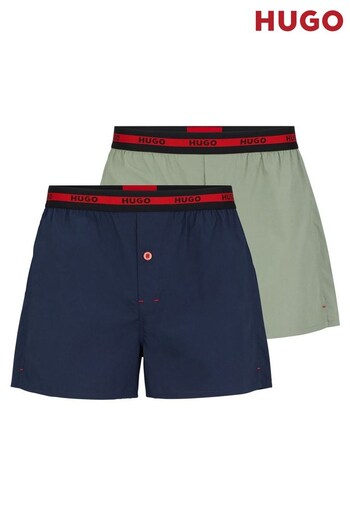 HUGO Woven Boxers 2 Pack (697485) | £42