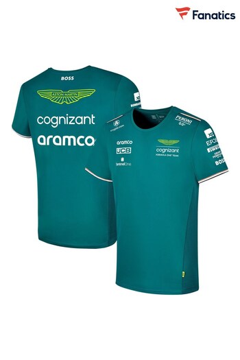 Fanatics Green Aston Martin Aramco Cognizant F1 2023 Official Team T-Shirt (697776) | £58