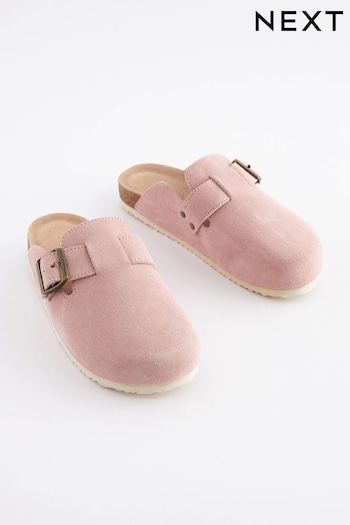 Pink Suede Slip-On Clogs (697918) | £22 - £29