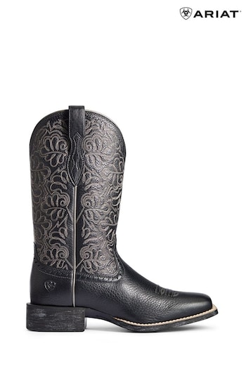 Ariat Black Round Up Remuda Western Boots (698168) | £165