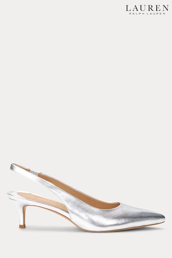 Lauren Ralph Lauren Lolah II Nappa Leather White Slingback Heels (698179) | £139