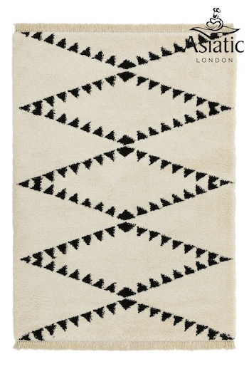 Asiatic Rugs Cream Rocco Flags Ultra Soft Rug (698490) | £137 - £389